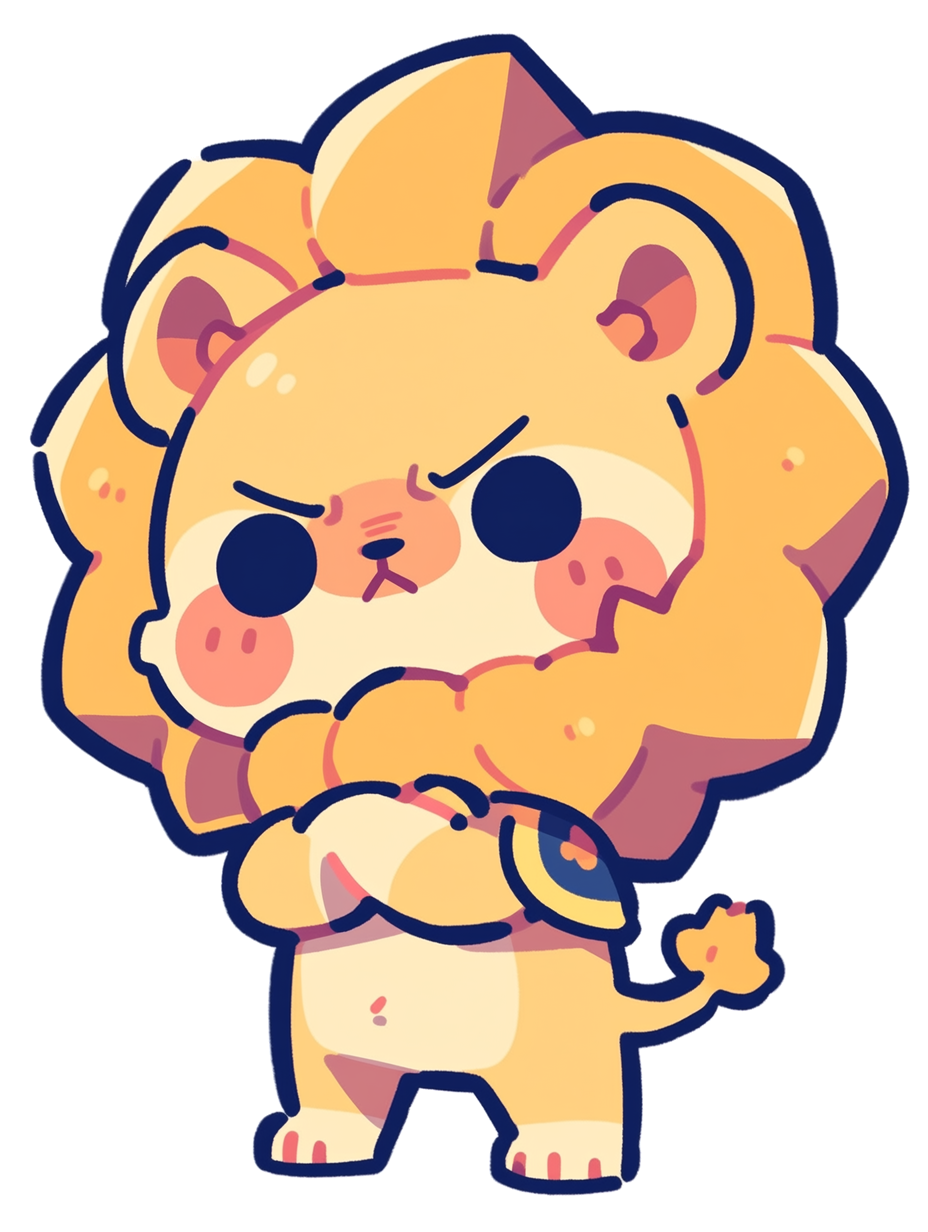 背中で語るライオン